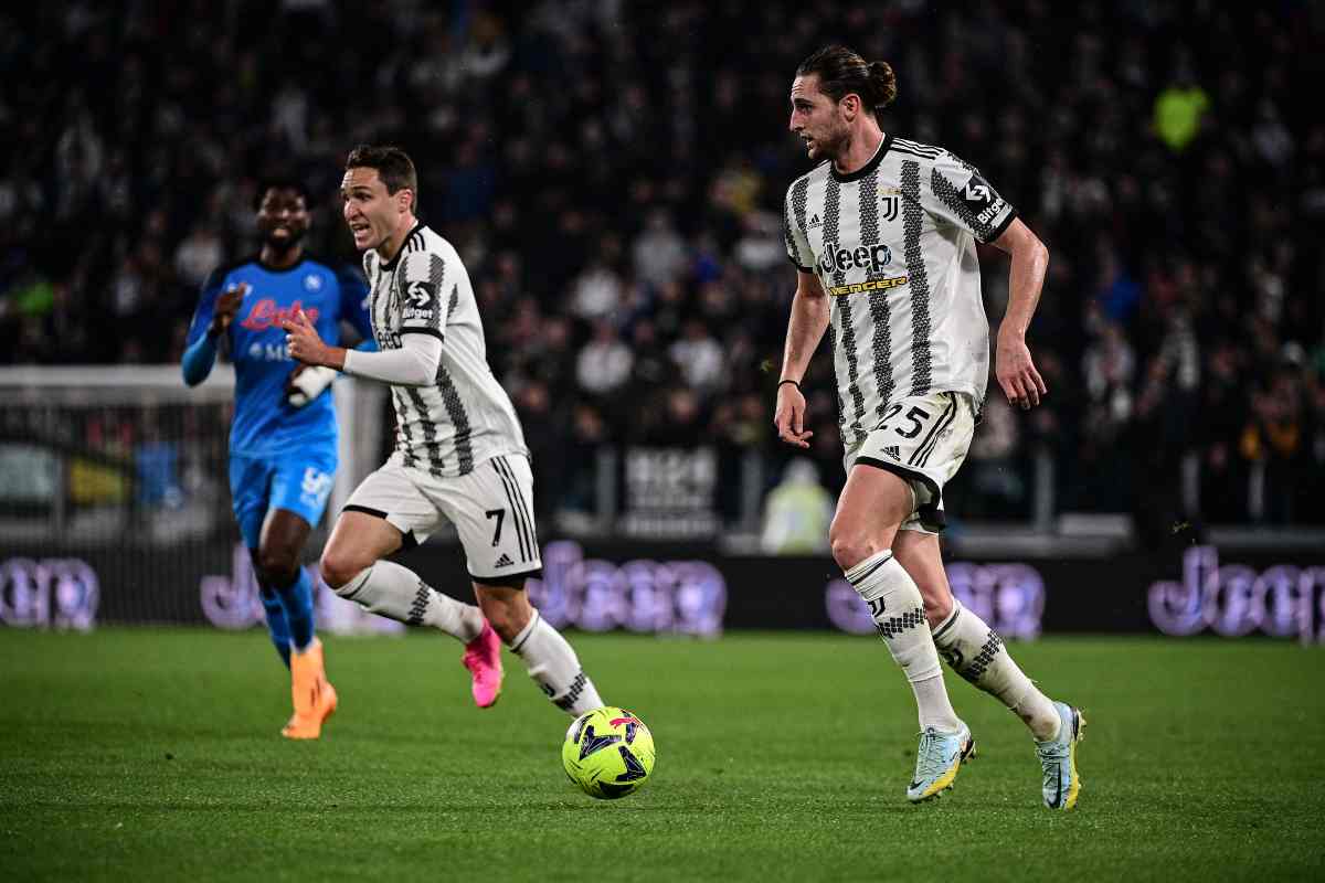 juventus chiesa rabiot infortunati