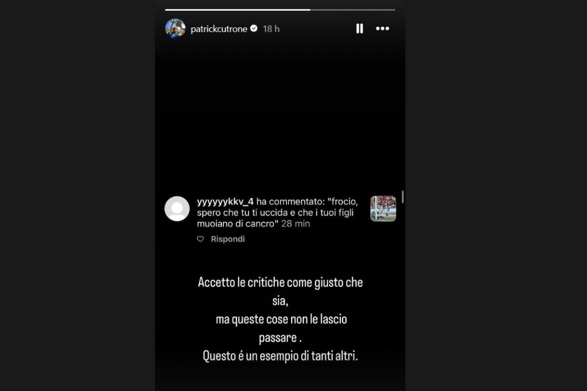 Brutti insulti sui social e denuncia di Patrick Cutrone