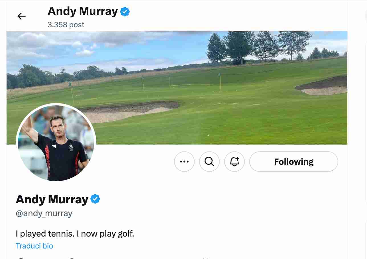 Andy Murray passione golf