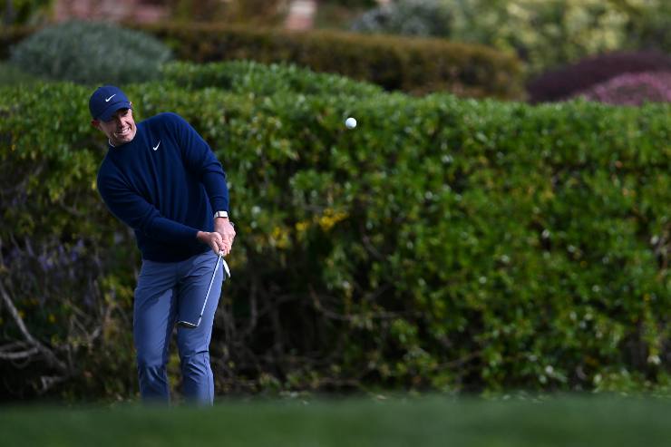 Rory McIlroy in campo all'AT&T Pebble Beach